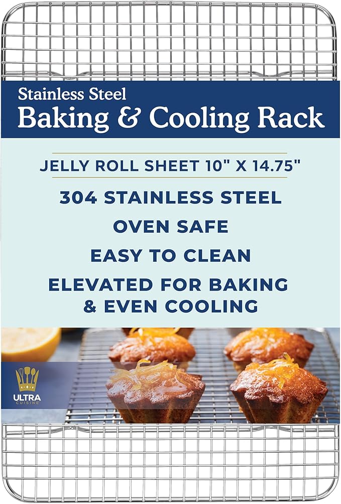 Ultra Cuisine Cooling & Baking Rack Set - 8.5'' x 12'' - Set of 2