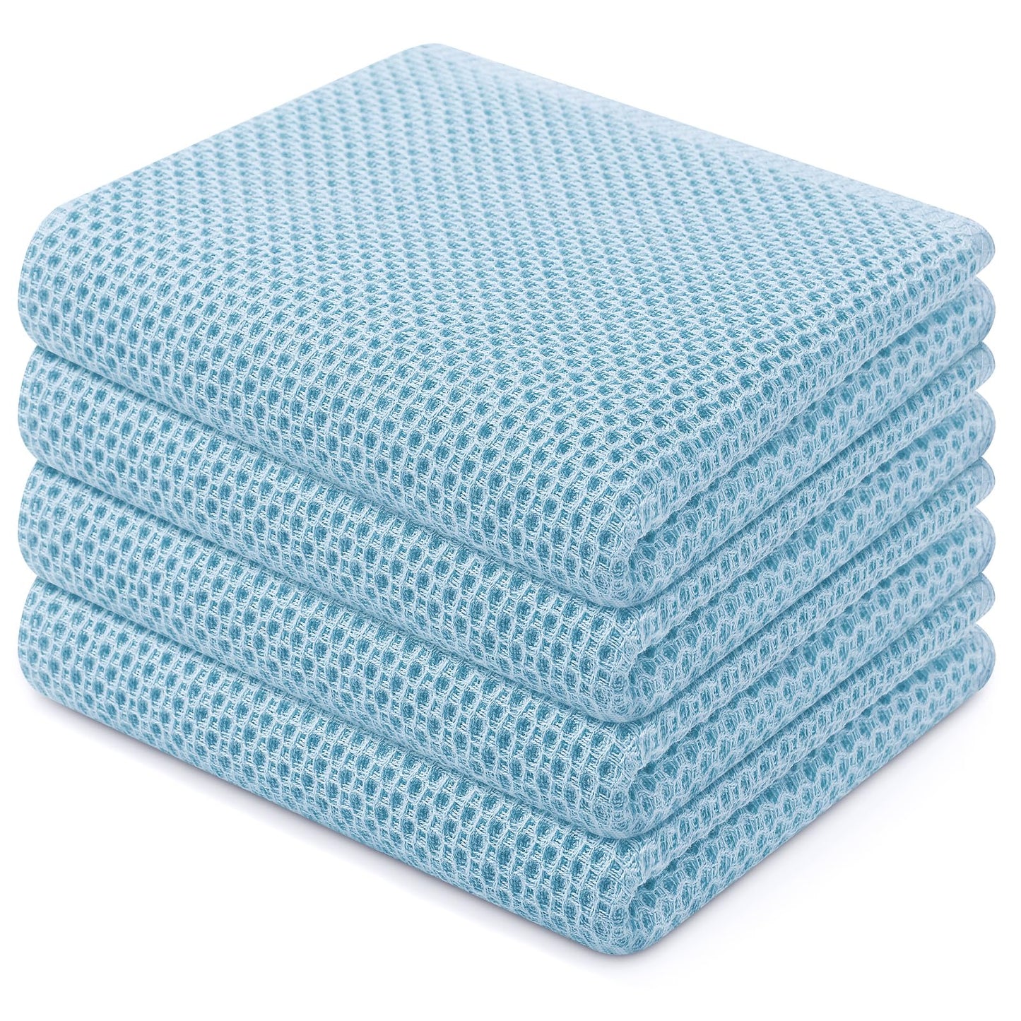 Homaxy 100% Cotton Waffle Weave Kitchen Dish Cloths, Ultra Soft Absorbent Quick Drying Dish Towels, 12 x 12 Inches — 13 x 28 - 12 Pack — 13 x 28 - 4 Pack