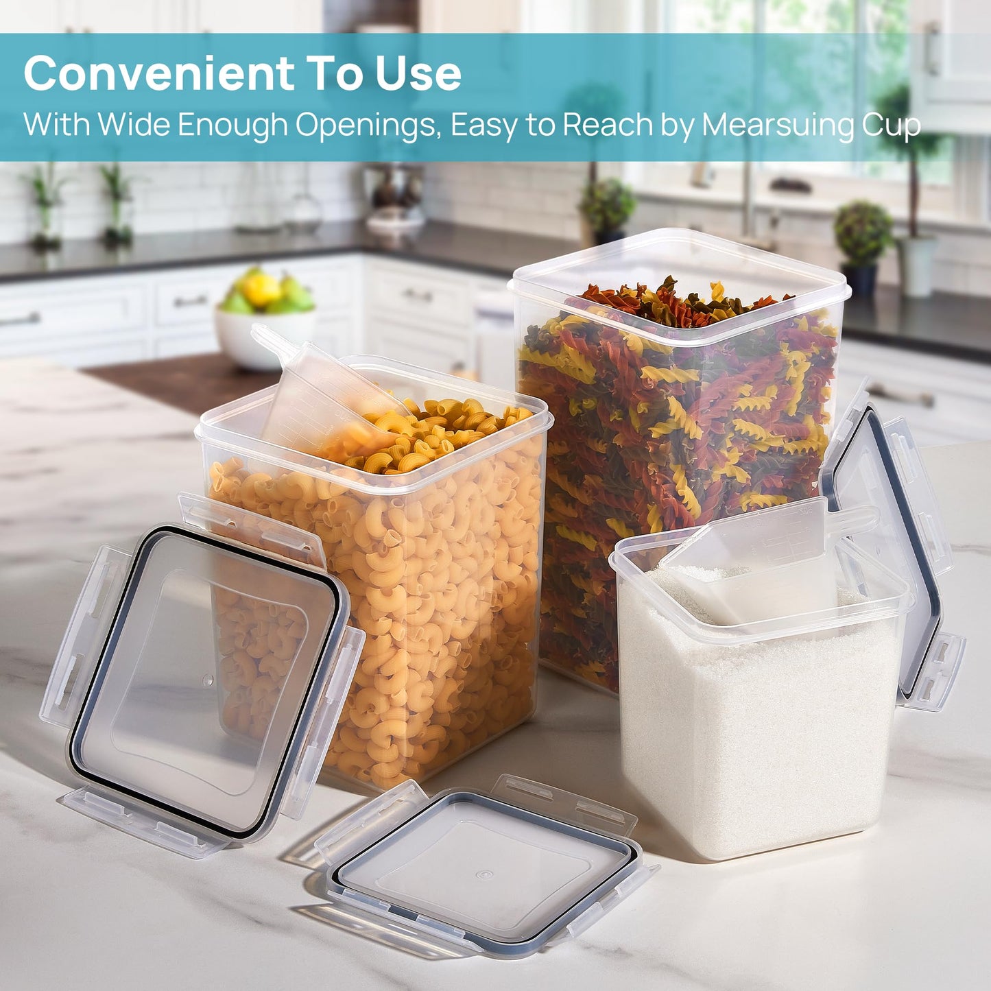 Vtopmart 10 PCS Flour and Sugar Storage Container Sets for Advanced Baker