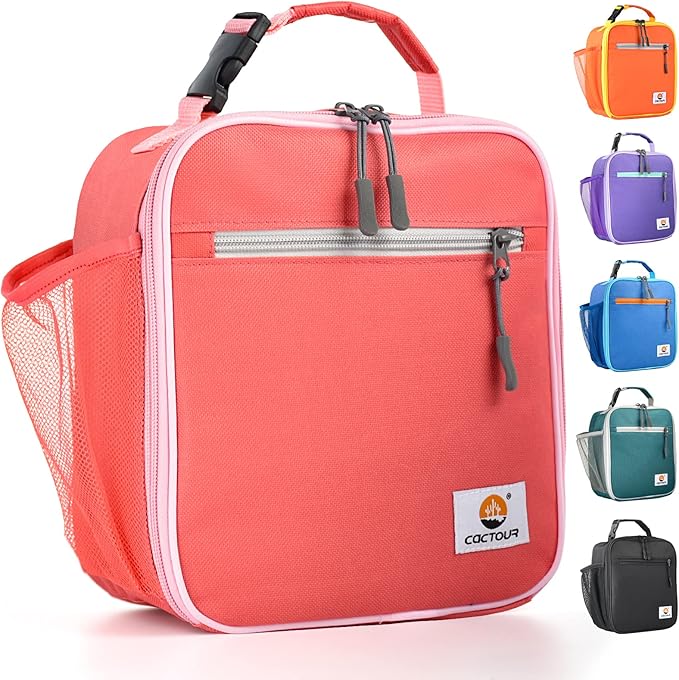 Lunch Box Kids,Premium Insulated Lunch Bag for Girls Boys,Soft Bag Mini Cooler Back to School Thermal Reusable Lunch Bag for Work School Picnic -Red