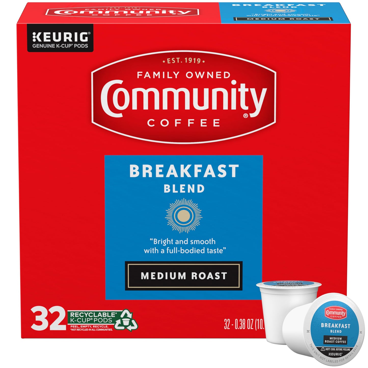 Community Coffee Grandma's Sugar Cookie Keurig K-Cup Pods, Limited Edition Holiday Flavor, Natural Ingredients, 10 Count (Pack of 6)