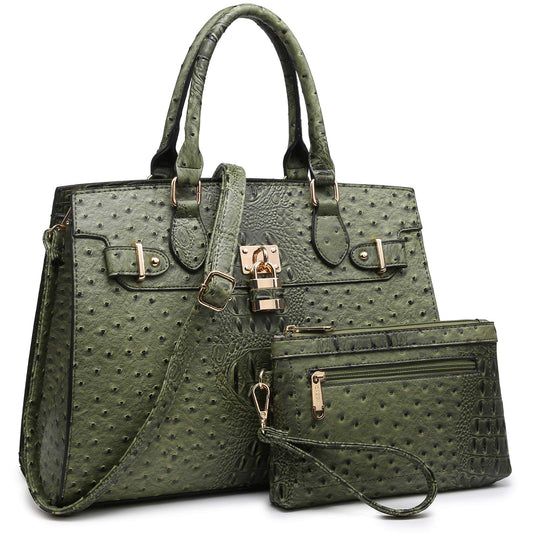 Dasein Women Handbags and Purses Ladies Shoulder Bag Top Handle Satchel Tote Work Bag with Wallet