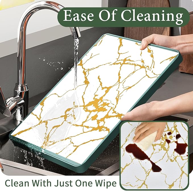 Drawer and Shelf Liner for Kitchen Cabinet Non Slip Waterproof Shelf Paper 12 in X 20 Ft Non Adhesive Refrigerator Liners Gold White Marble Easy Liners for Bathroom Cupboard