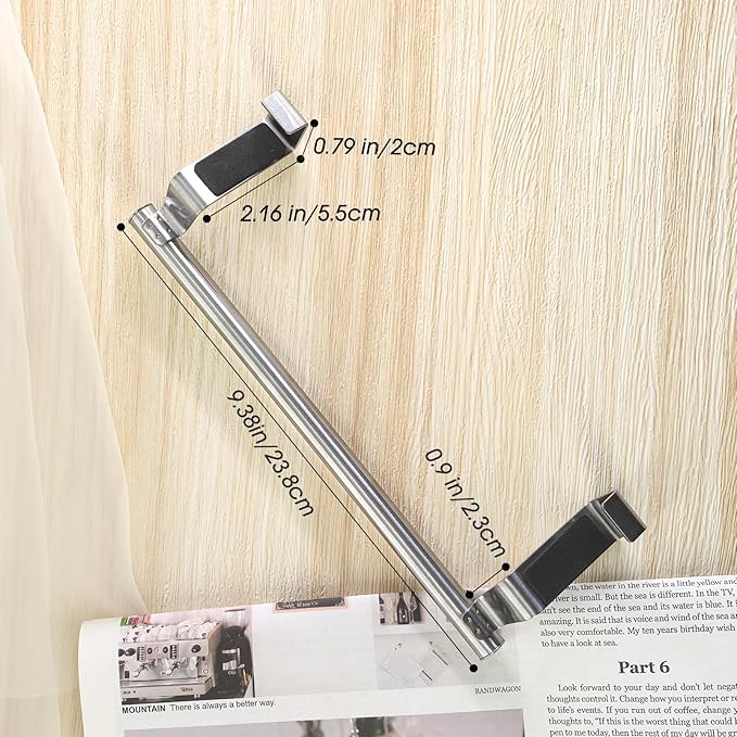 Mziart Kitchen Towel Holder, 2 Pack Over The Door Towel Rack, Over Cabinet Door Towel Bar Stainless Steel Dish Washcloth Hanger, EVA Foam Protective Pad & Non-Slip Self-Adhesive Blocks (9 Inch)