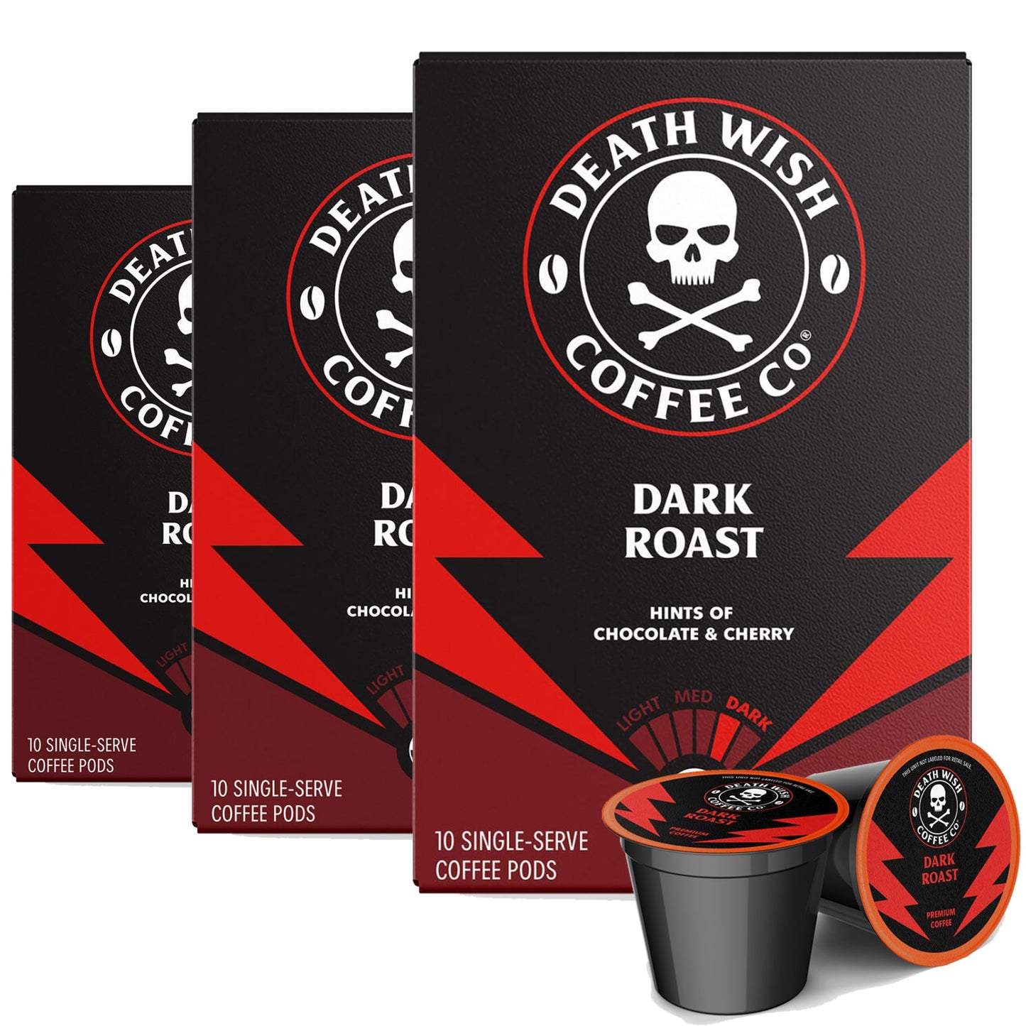 Death Wish Coffee Valhalla Java Medium-Dark Roast Pods, Organic, 50 Count