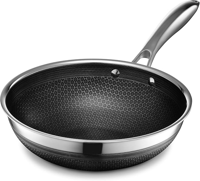 HexClad 14" Hybrid Nonstick Wok & Lid, Induction-Ready, Dishwasher Safe
