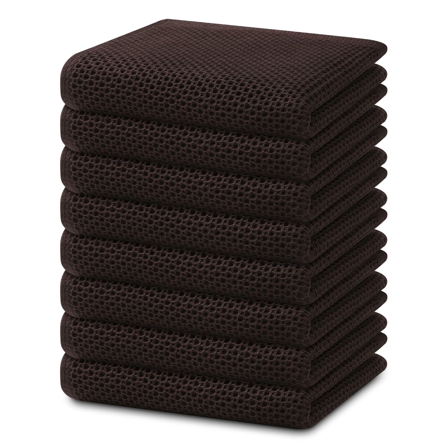 Homaxy 100% Cotton Waffle Weave Kitchen Dish Cloths, Ultra Soft Absorbent Quick Drying Dish Towels, 12 x 12 Inches — 13 x 28 - 12 Pack — 13 x 28 - 8 Pack