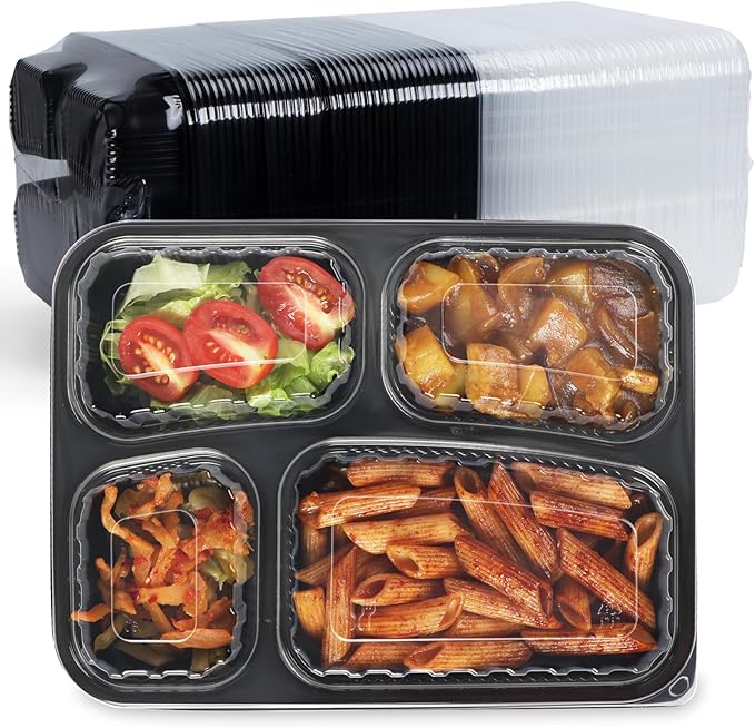 FRESHPAK 40 Pack 41oz Meal Prep Containers - Shrink Wrap Ready To Use