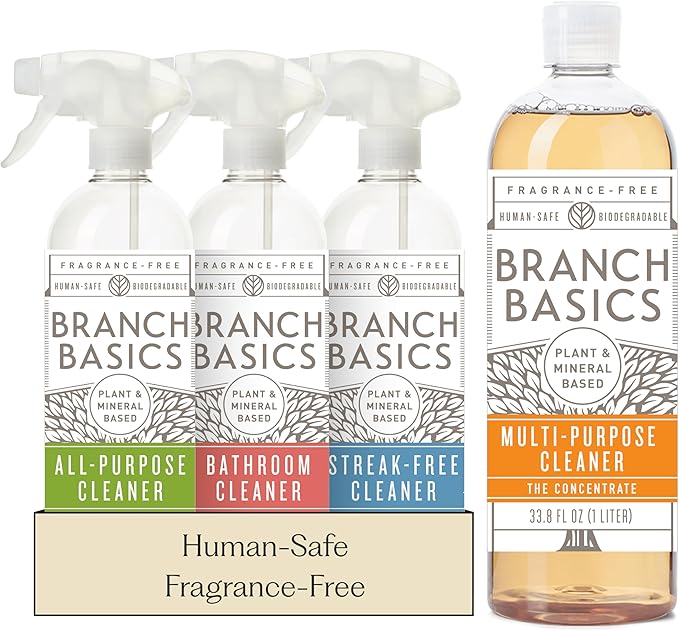 Branch Basics Surface Cleaning Kit: 33.8 oz Concentrate, Refillable Bottles