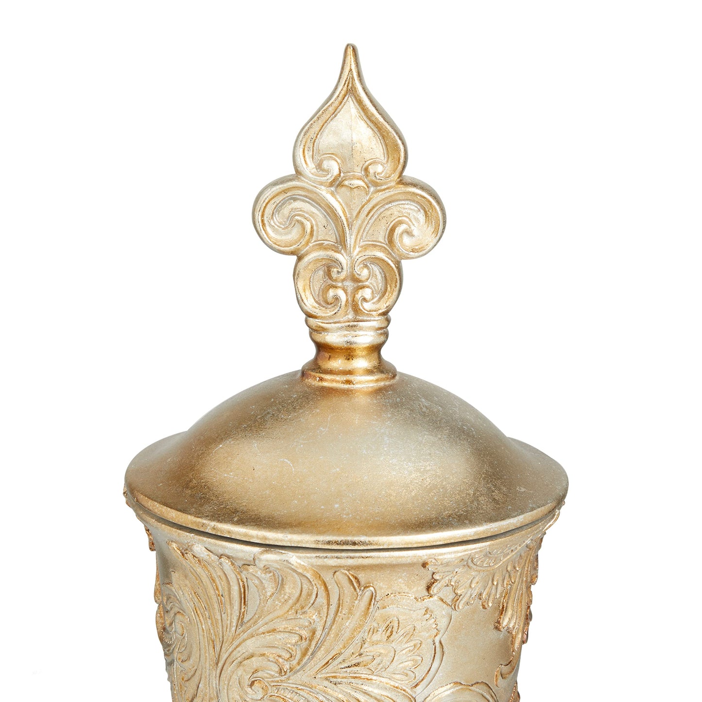 Deco 79 Polystone Solid Decorative Jars, 7" x 7" x 19", Gold