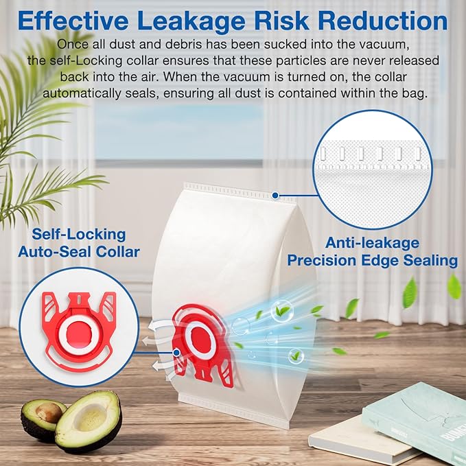 20 Pack 3D Airclean FJM Vacuum Cleaner Bags for Miele FJM Vacuum Cleaner