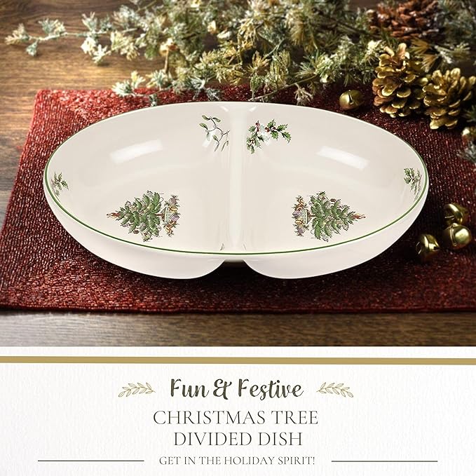 Spode – Christmas Tree – Spode Christmas Tree Divided Dish