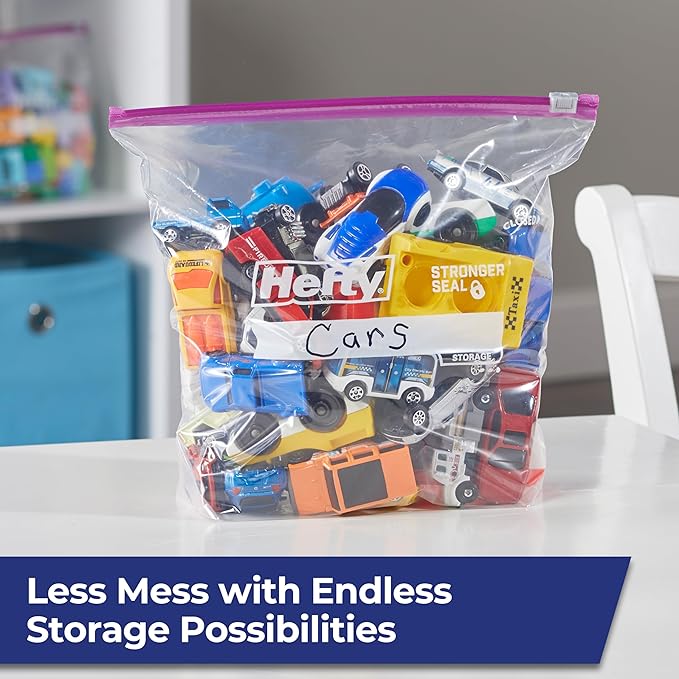 Hefty Slider Storage Bags, Gallon Size, 15 Count (9 Pack), 135 Total