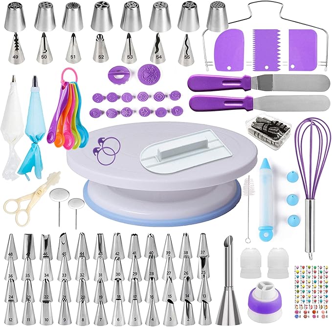 Boyun 138 Cake Decorating Kit, Baking Supplies Tools for Beginners & Pros