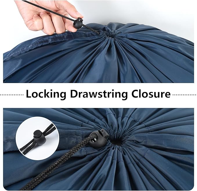 OTraki 28x45 Inch Laundry Bag 2PCS Heavy Duty Laundry Dirty Clothe Travel Wash Bag Extra Large Hamper Bag Drawstring Laundry Basket Liner Bag Drying Do Not Exceed 176℉(Navy Blue)