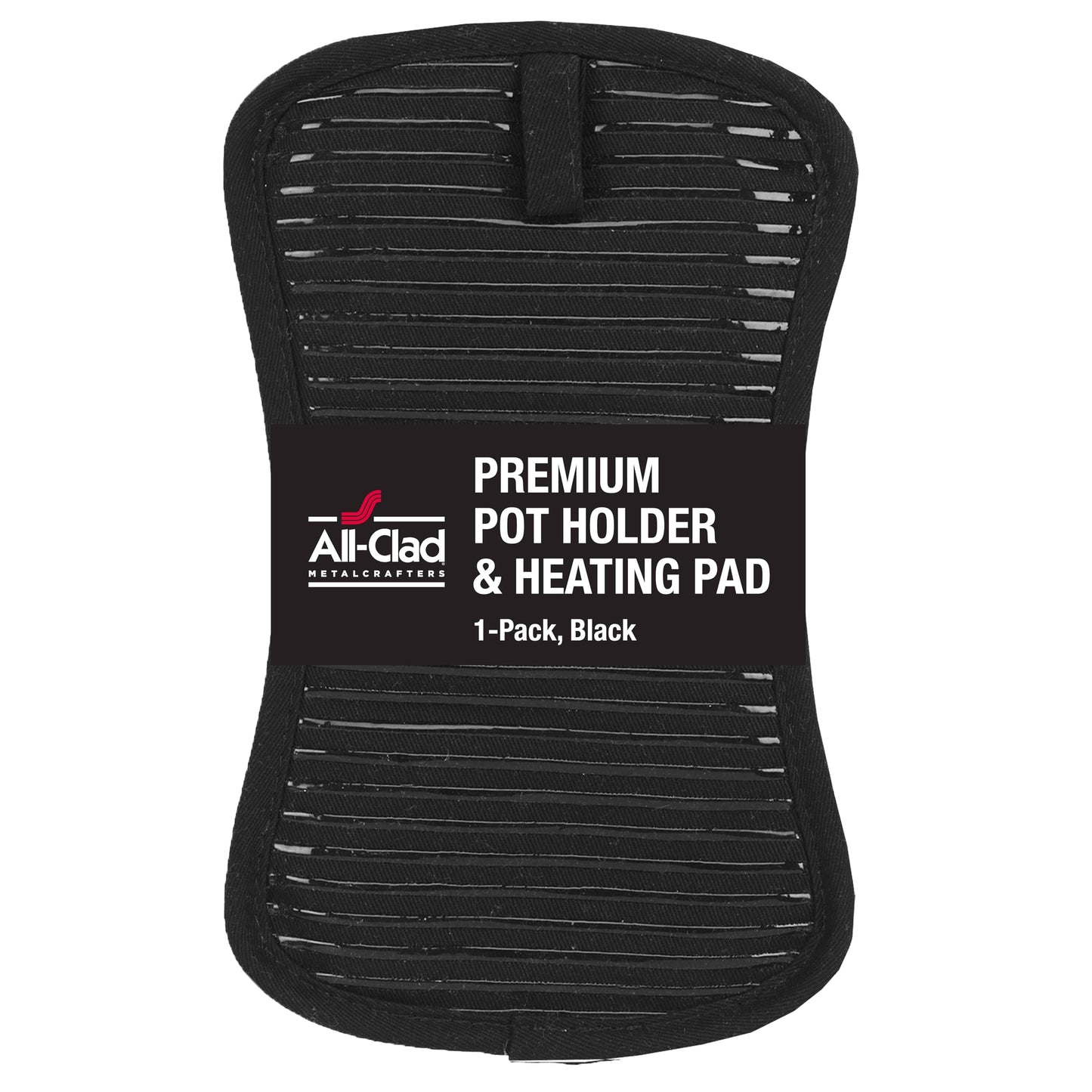 All-Clad Premium Pot Holder & Heating Pad, (1-Pack) Heat Resistant to 500 Degrees, 100% Cotton 10"x6.25" for Kitchen and Barbeque, Chili Red