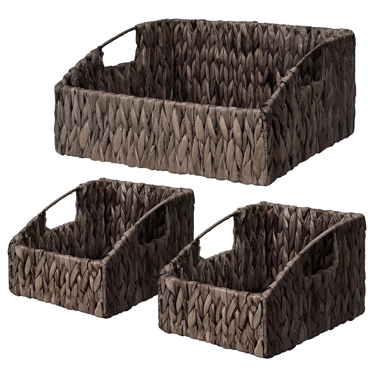 Pantry Baskets for Organizing, Wicker Storage Basket Beige