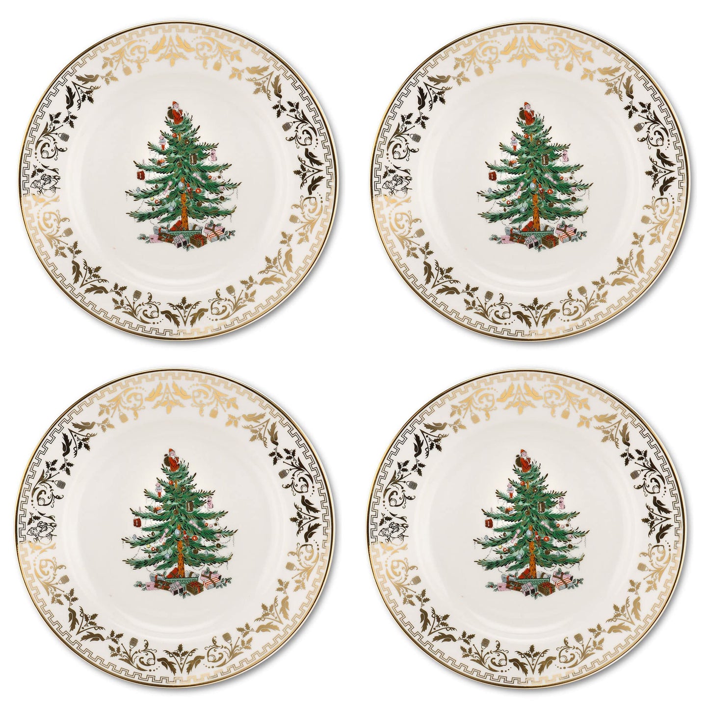 Spode – Christmas Tree Gold – Napkin Rings – Gold, Set of 4