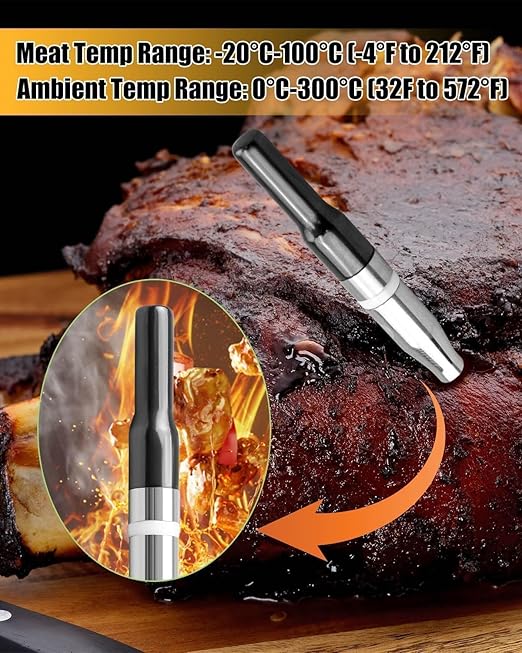 Meat Thermometer with Ultra-Thin Single Probe for Monitoring
