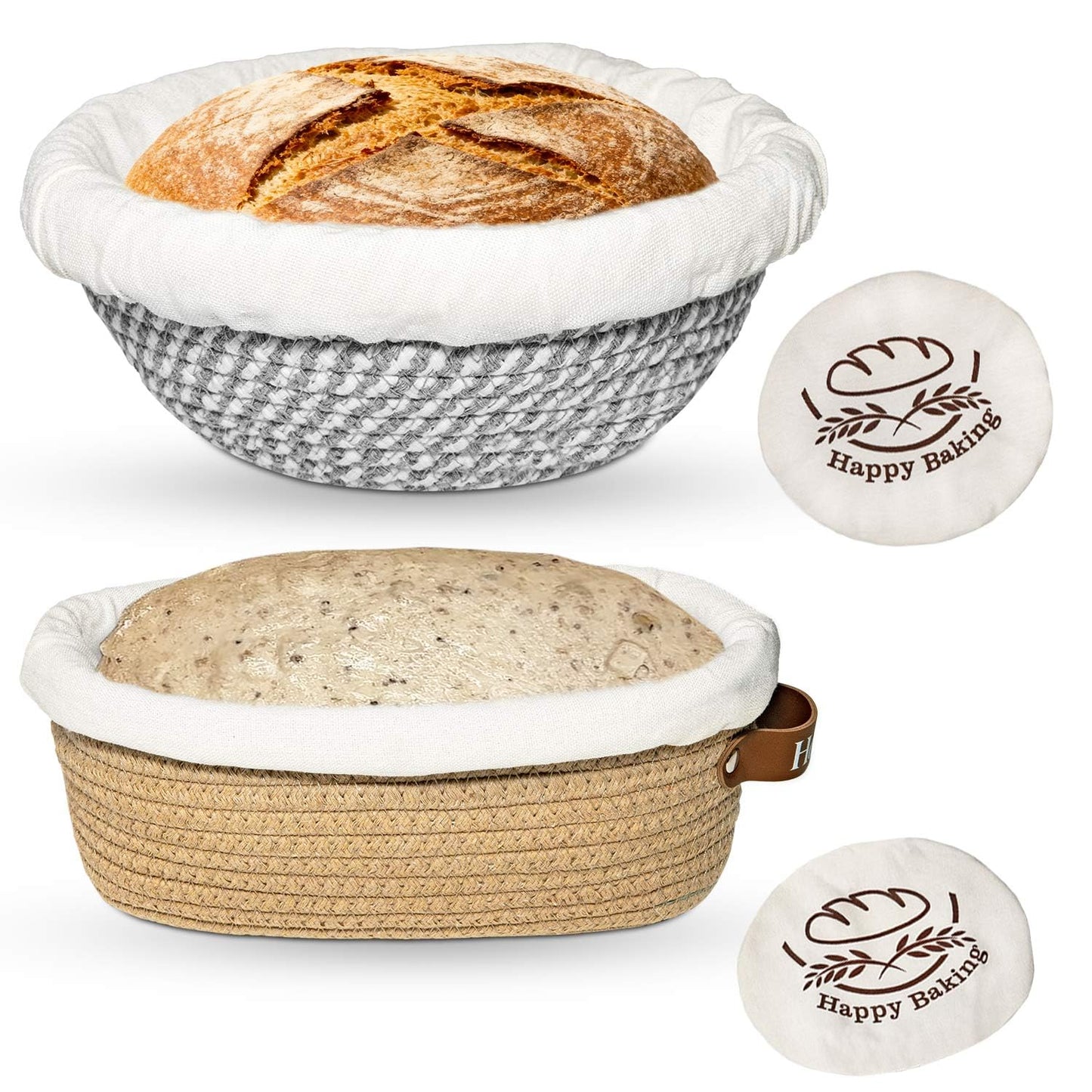 Banneton Bread Proofing Basket Sourdough Basket Cotton Rope Bread Baskets