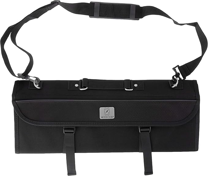 Mercer Culinary Double-Zip 17-Pocket Knife Case,Black
