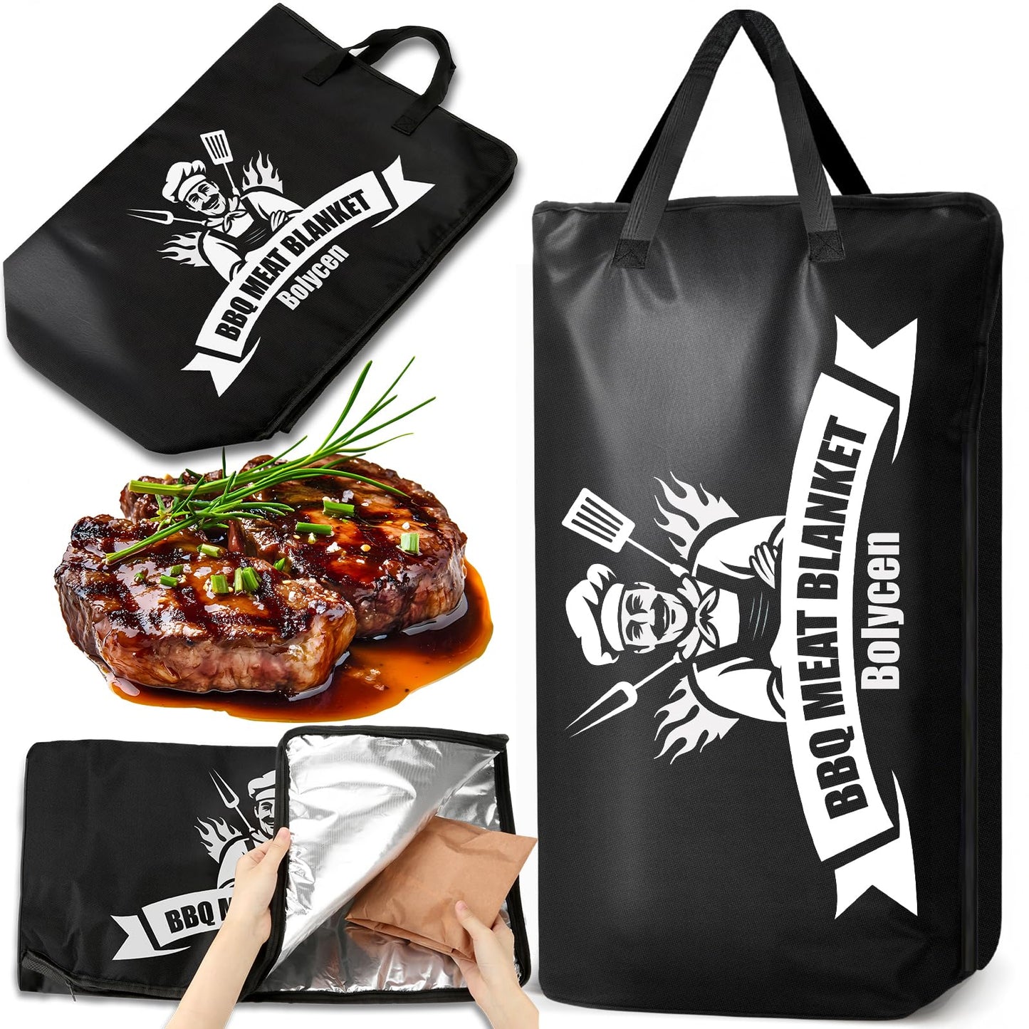 Bolycen Upgraded 21 in BBQ Blanket for Resting Meat, Insulated Brisket Bag