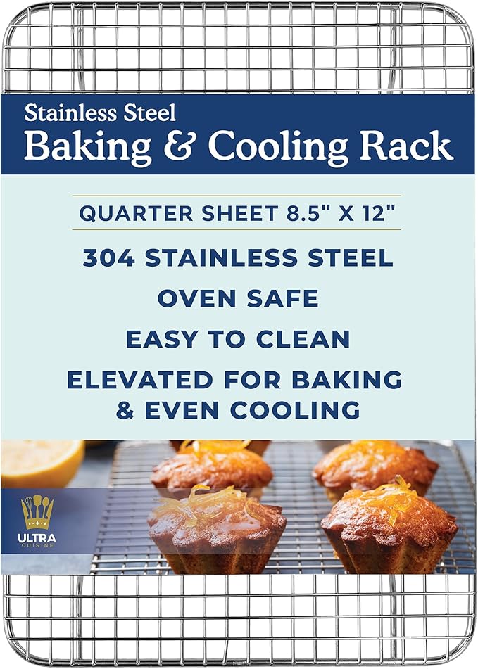 Ultra Cuisine Cooling & Baking Rack Set - 8.5'' x 12'' - Set of 2