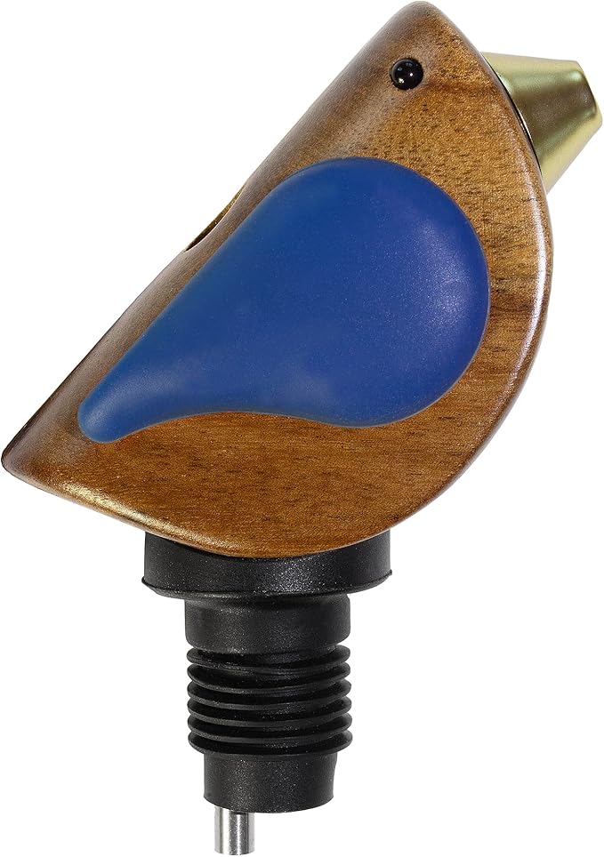 Songbird Specialties Singing Bird Wine Bottle Pourer, Black