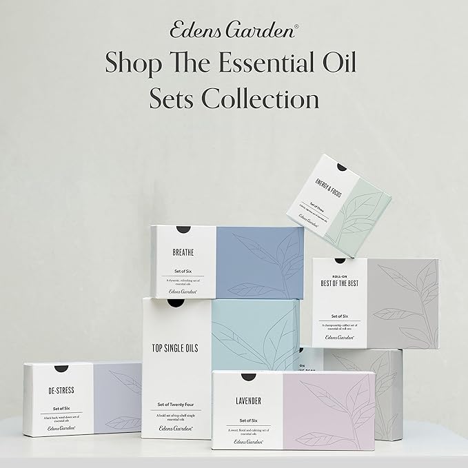 Edens Garden Essential Oils Around The World 6 Set – 100% Pure Therapeutic Grade Aromatherapy: Eucalyptus, Lavender, Lemon, Orange, Peppermint & Tea Tree for Home Diffusers – Undiluted, 10 ml/ 6 Pack