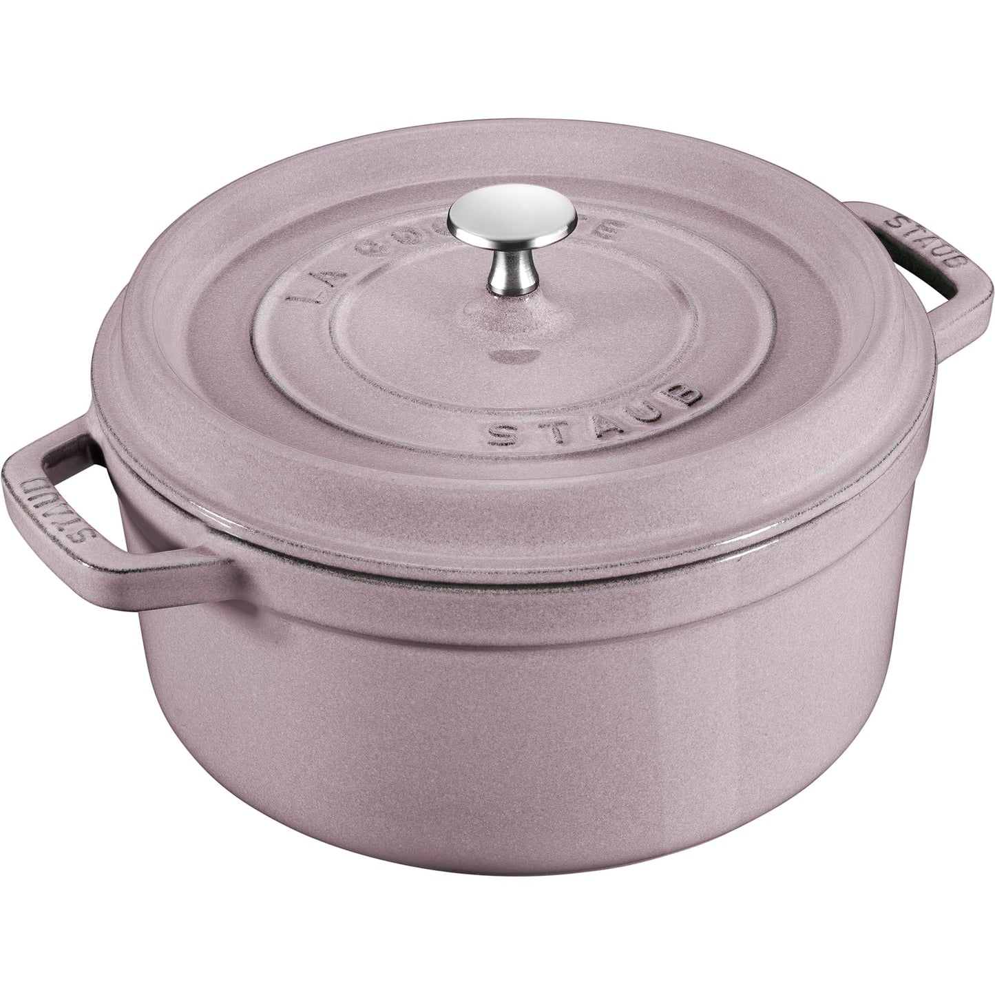 Staub Cast Iron 5.5-qt Round Cocotte - White Truffle, Made in France
