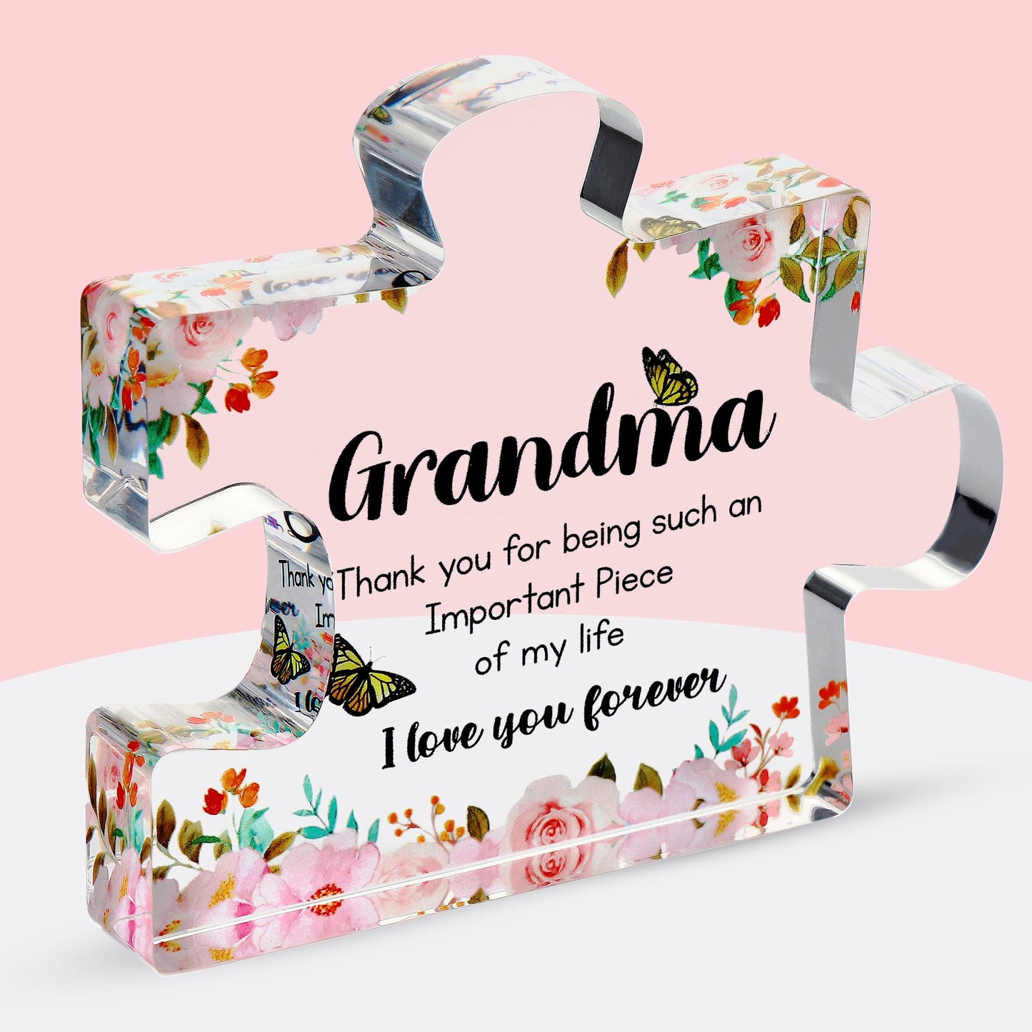 VELENTI Fathers Day Dad Birthday Gift - Engraved Acrylic Block Puzzle Gifts for Dad 3.35 x 2.76 inch - Cool Father's Day Presents from Daughter, Son, Mom - Heartwarming Men Birthday Gift, Ideas