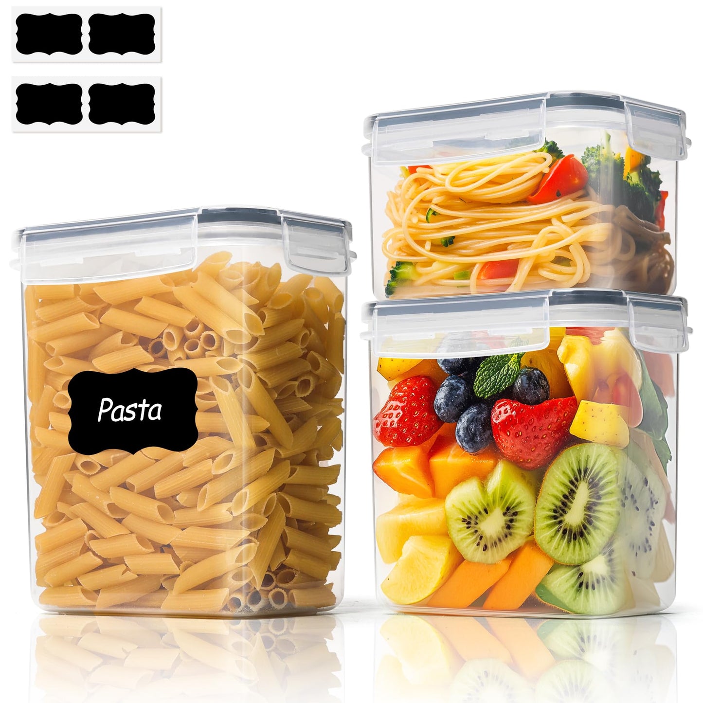 ComSaf Airtight Brown Sugar Containers with Terra Cotta Saver 2.6Qt 2Pack