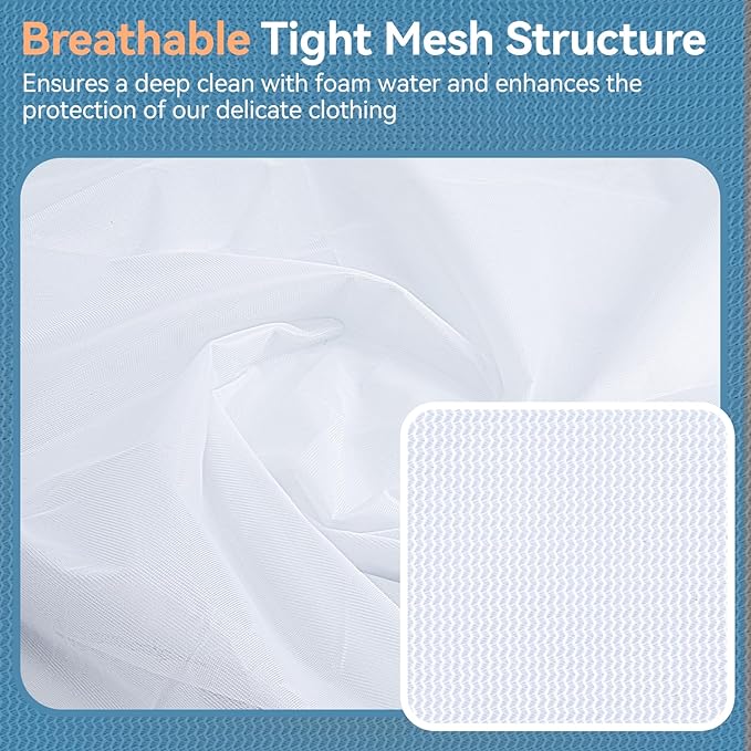 Extra Large Mesh Laundry Bags for Delicates,30"x30" Laundry Bags Mesh Wash Bags for Washing Machine, Delicate Laundry Bag, Travel Clothing Storage Bags for Cruise, Camping, College (2 Pack)