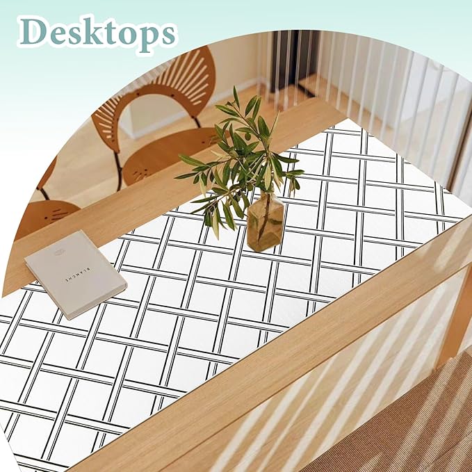 Drawer and Shelf Liner for Kitchen Cabinet: 12 in X 20 Ft Non Slip Waterproof Shelf Paper Non Adhesive Refrigerator Liners Black and White Squares Easy Liners for Bathroom