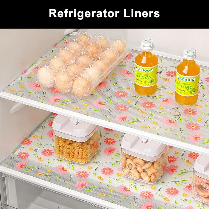 Cooyes Shelf Liner – Premium Non-Adhesive Cabinet & Drawer Liner for Kitchen – Waterproof Shelf Paper with Modern Pattern – Durable EVA Cabinet Mat – Easy to Cut （12" W x 360" L）