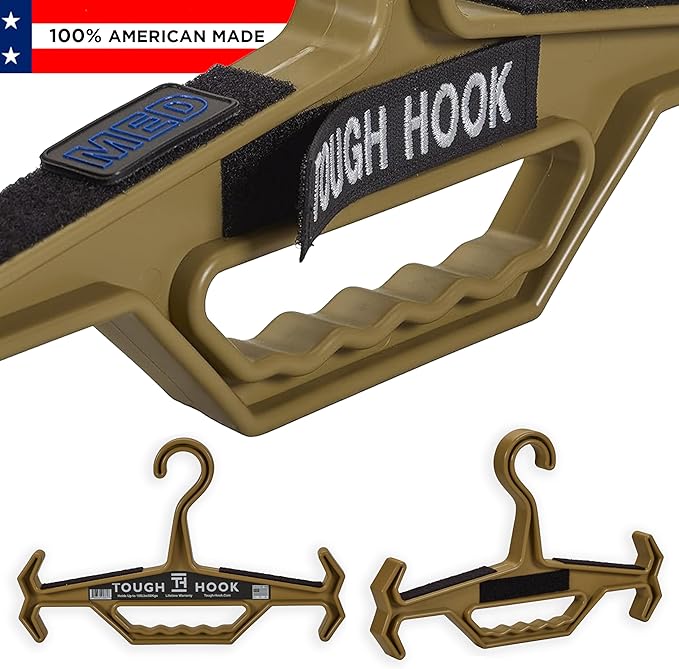 Tough Hook Gen2 Heavy Duty Hanger, Tan, 3 Pieces, Plastic, 200 lbs Load Capacity
