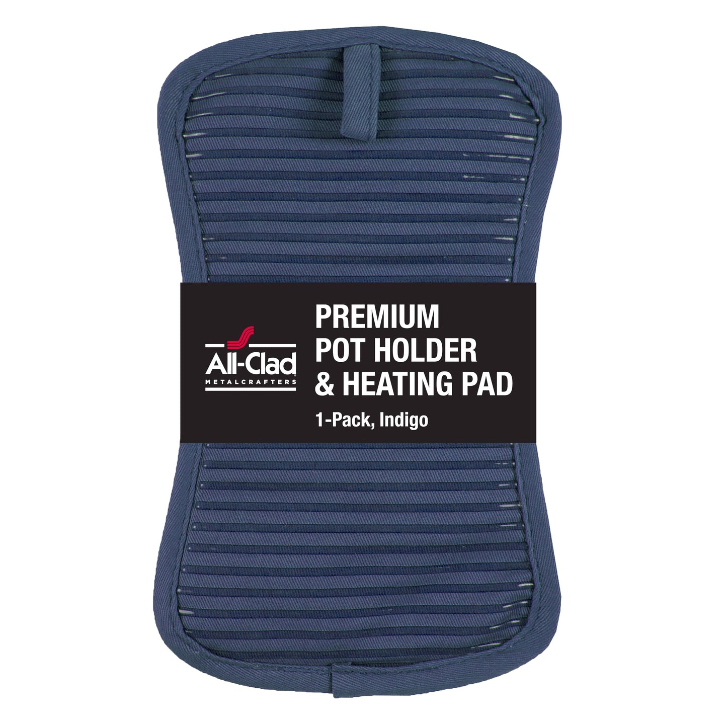 All-Clad Premium Pot Holder & Heating Pad, (1-Pack) Heat Resistant to 500 Degrees, 100% Cotton 10"x6.25" for Kitchen and Barbeque, Chili Red