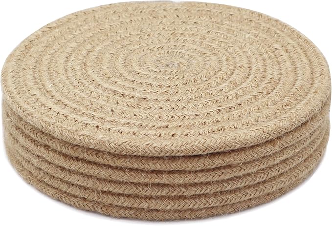 KITLAB 8 Inch Trivets for Hot Dishes, Hot Pots and Pans, 6 Pcs