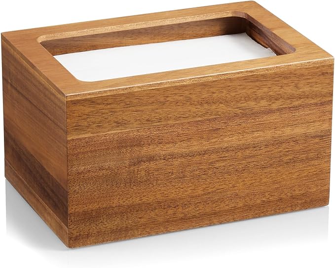 Dryer Sheet Holder, Acacia Wood Laundry Sheets Container, Laundry Room Organization and Storage for Farmhouse Laundry Room Decor and Accessories, Fabric Sheet Dispenser