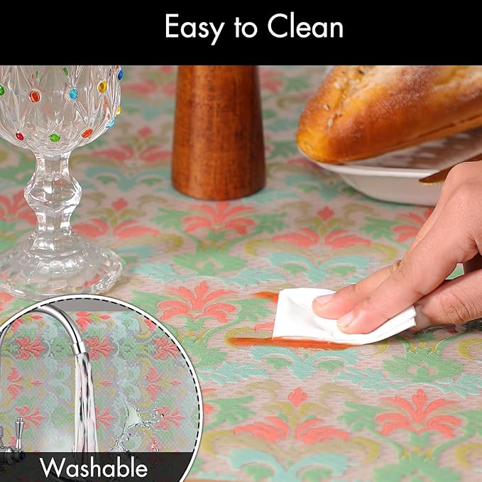 Cooyes Shelf Liner for Kitchen Cabinets – Non-Adhesive Waterproof Drawer Liner – Durable EVA Material Easy-to-Cut Shelf Paper for Refrigerator, Cupboard, Dresser with Modern Pattern