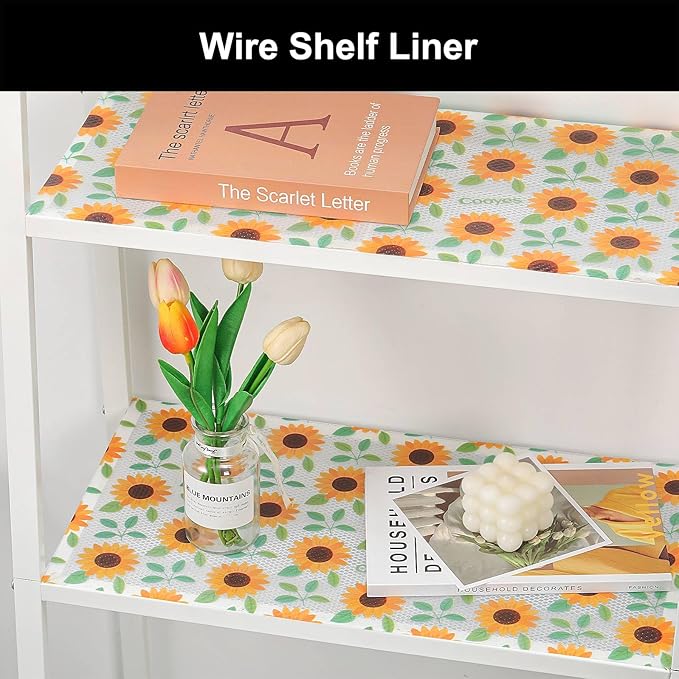 Cooyes Shelf Liner – Premium Non-Adhesive Cabinet & Drawer Liner for Kitchen – Waterproof Shelf Paper with Modern Pattern – Durable EVA Cabinet Mat – Easy to Cut （17.5" W x 78.7" L）