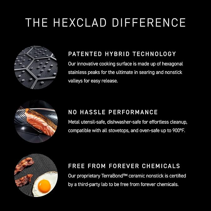 HexClad Hybrid Nonstick Pizza Steel for Pizzas Up to 14", Oven & BBQ Safe