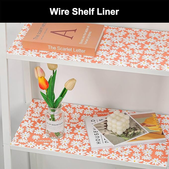 Cooyes Shelf Liner – Premium Non-Adhesive Cabinet & Drawer Liner for Kitchen – Waterproof Shelf Paper with Modern Pattern – Durable EVA Cabinet Mat – Easy to Cut （12" W x 240" L）