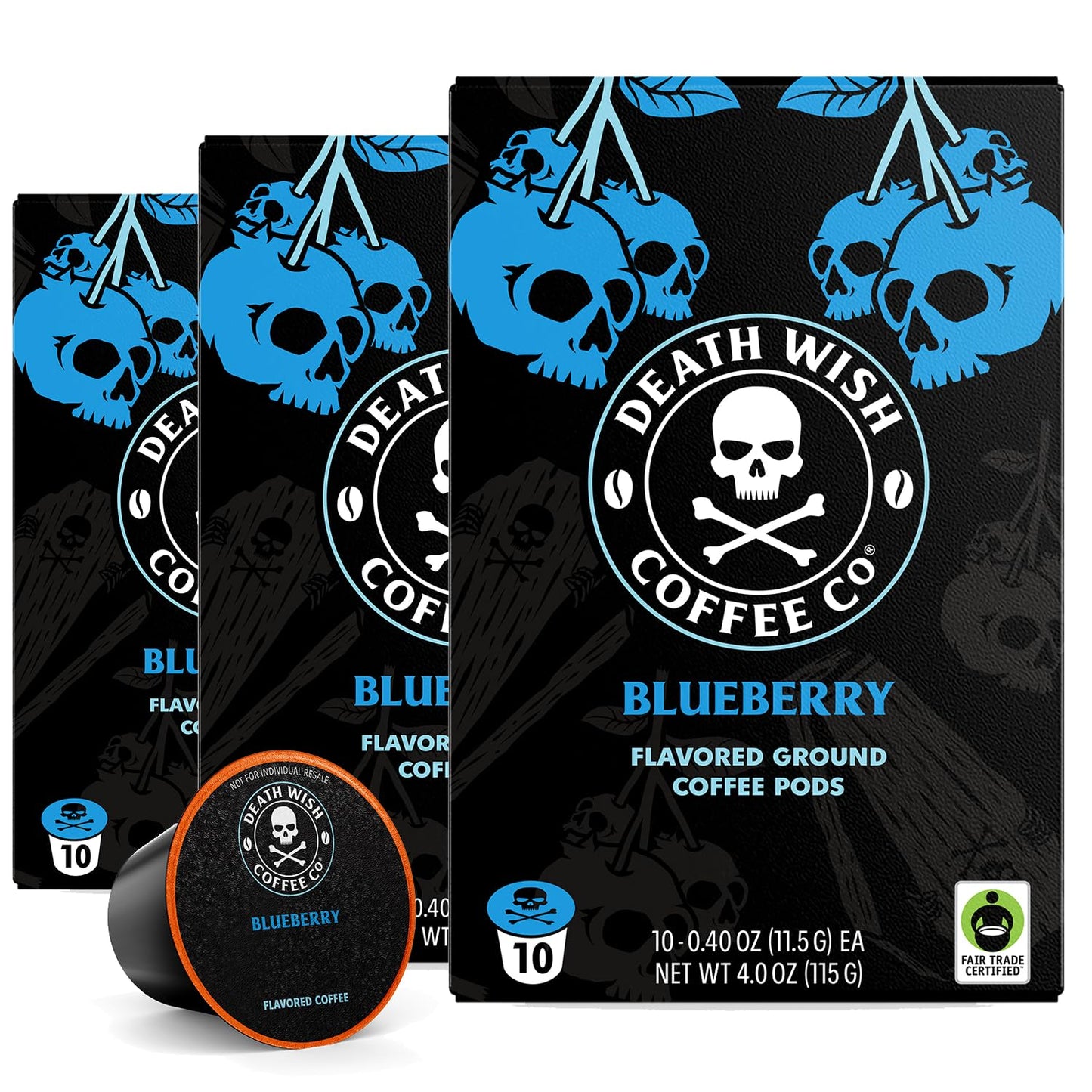 Death Wish Coffee Valhalla Java Medium-Dark Roast Pods, Organic, 50 Count