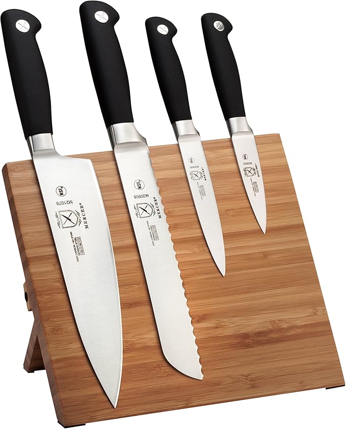 Mercer Culinary Genesis 5-Piece Magnetic Board Set, Acacia
