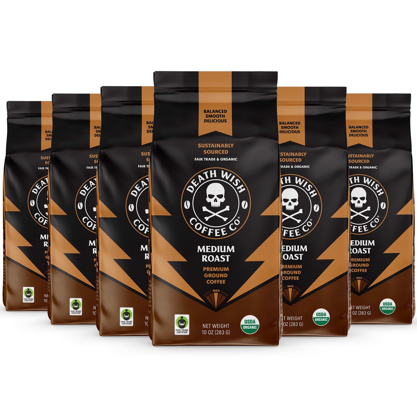 Death Wish Coffee Dark Roast & Valhalla Java Ground Coffee Bundle, Organic