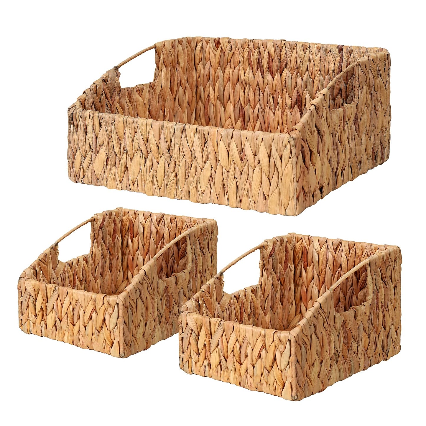 Pantry Baskets for Organizing, Wicker Storage Basket Beige