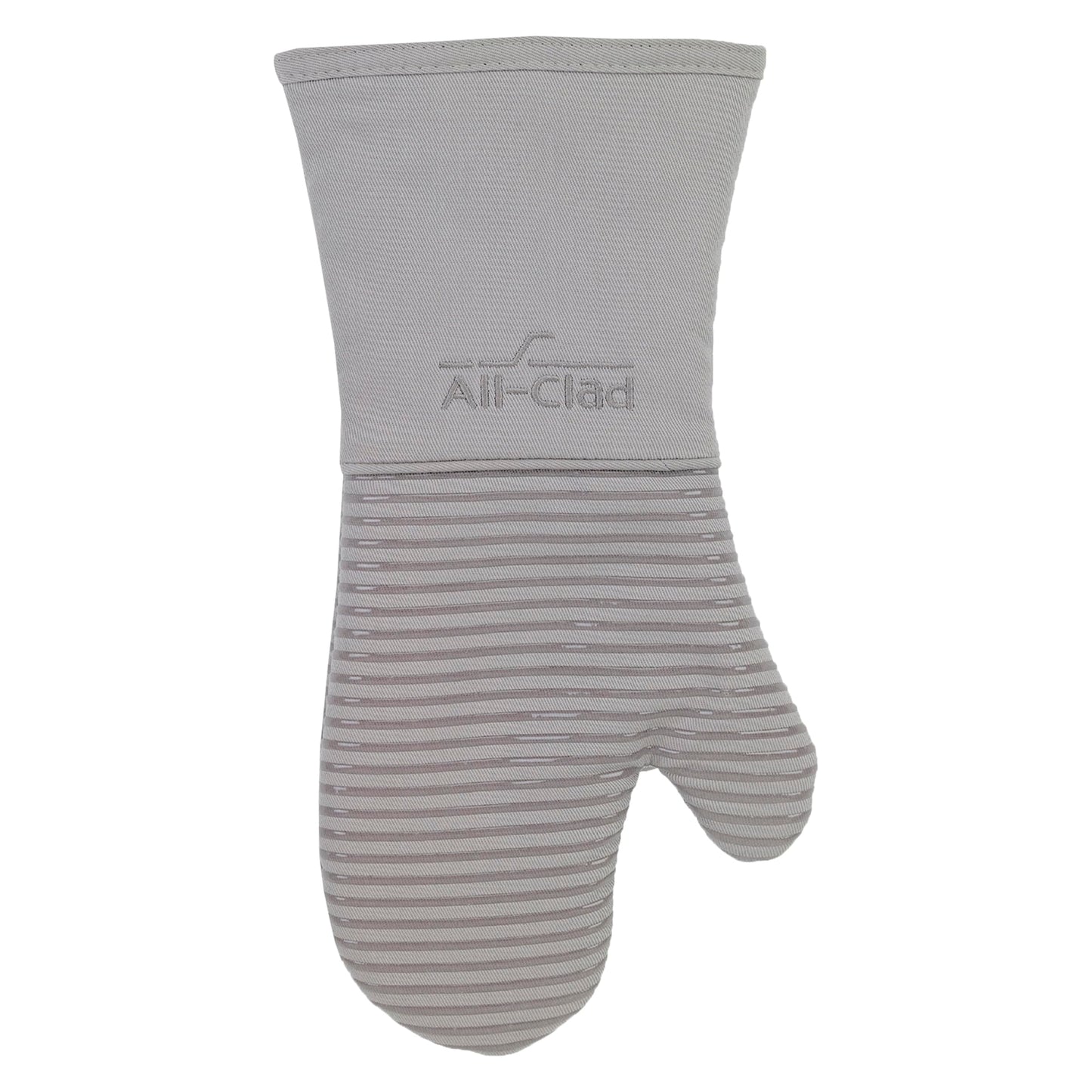 All-Clad Silicone Oven Mitts: Heat Resistant to 500 Degrees - 100% Cotton & Silicone, 14"x7" Pot Holders for Kitchen and Barbeque, 2-Pack, Almond