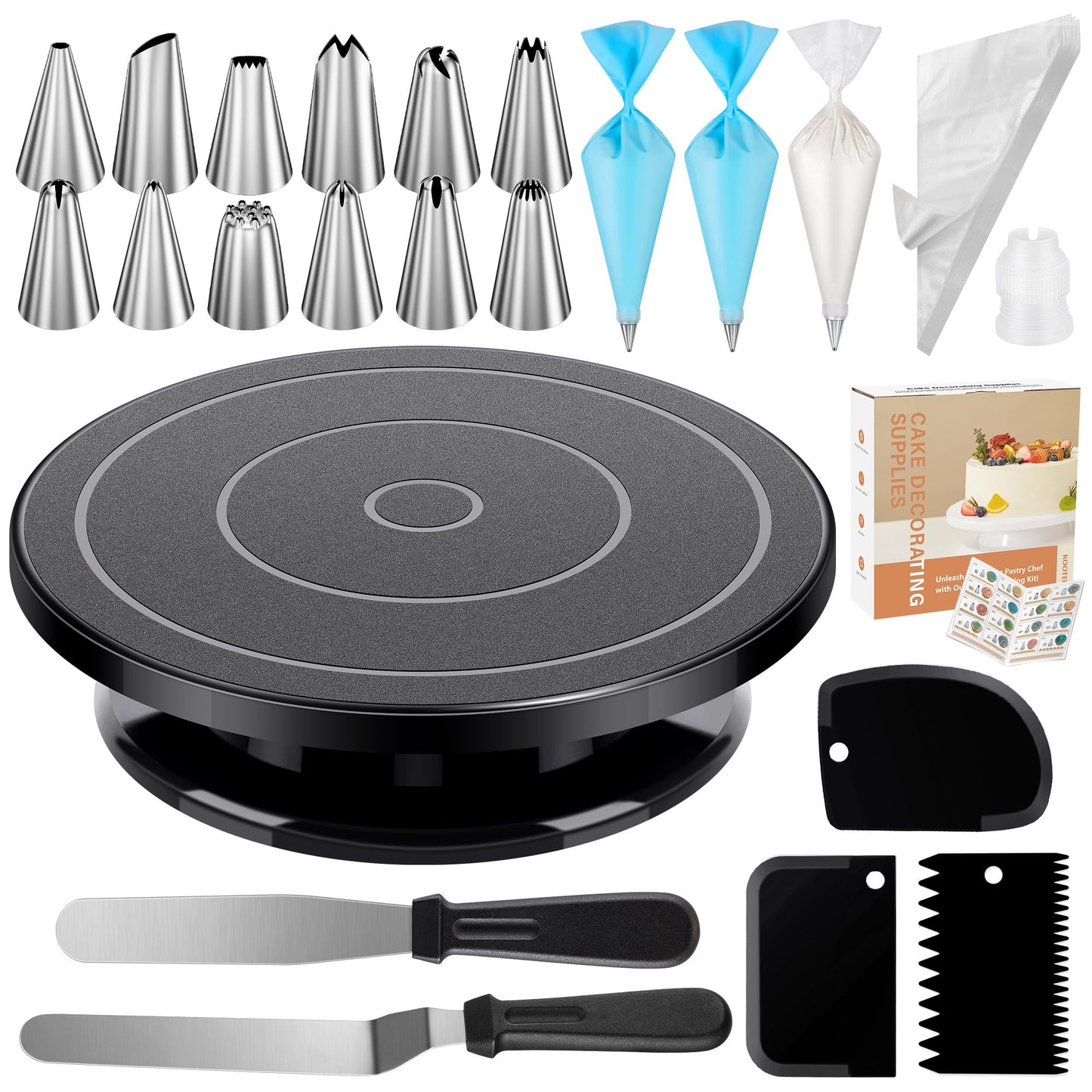 Kootek 158 Cake Decorating Kit Baking Supplies Tools for Beginners & Pros