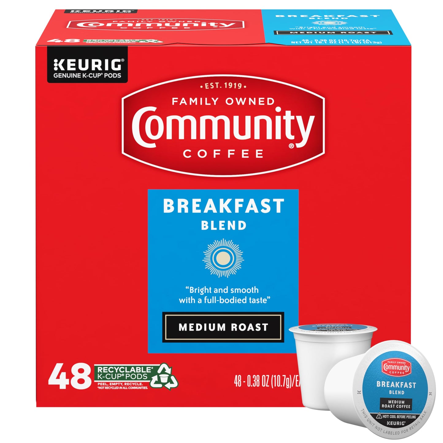 Community Coffee Grandma's Sugar Cookie Keurig K-Cup Pods, Limited Edition Holiday Flavor, Natural Ingredients, 10 Count (Pack of 6)